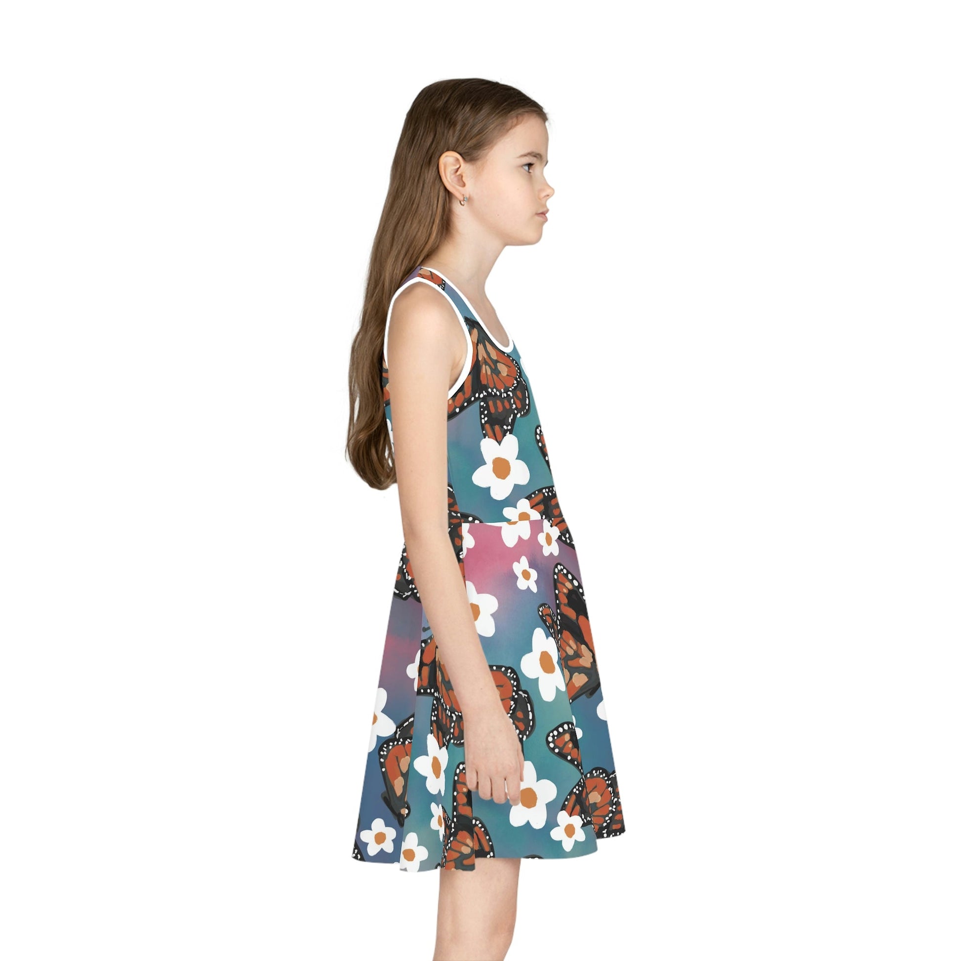 Butterfly Girls' Sleeveless Sundress All Over PrintAOPAOP Clothing#tag4##tag5##tag6#