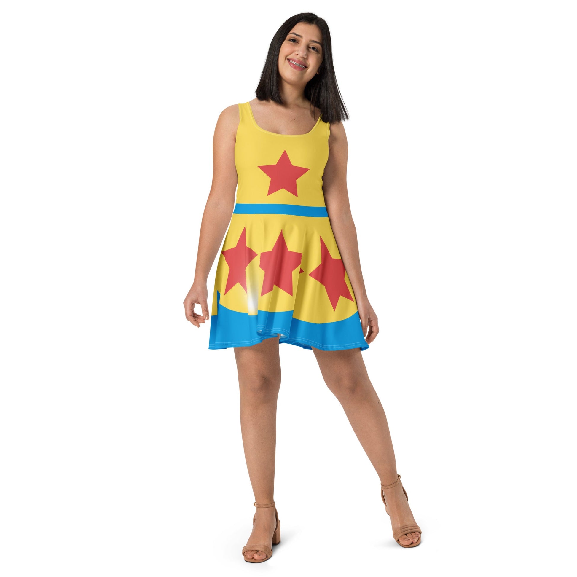 Cartoon Ball Skater Dress active wearboo to youcartoon style#tag4##tag5##tag6#
