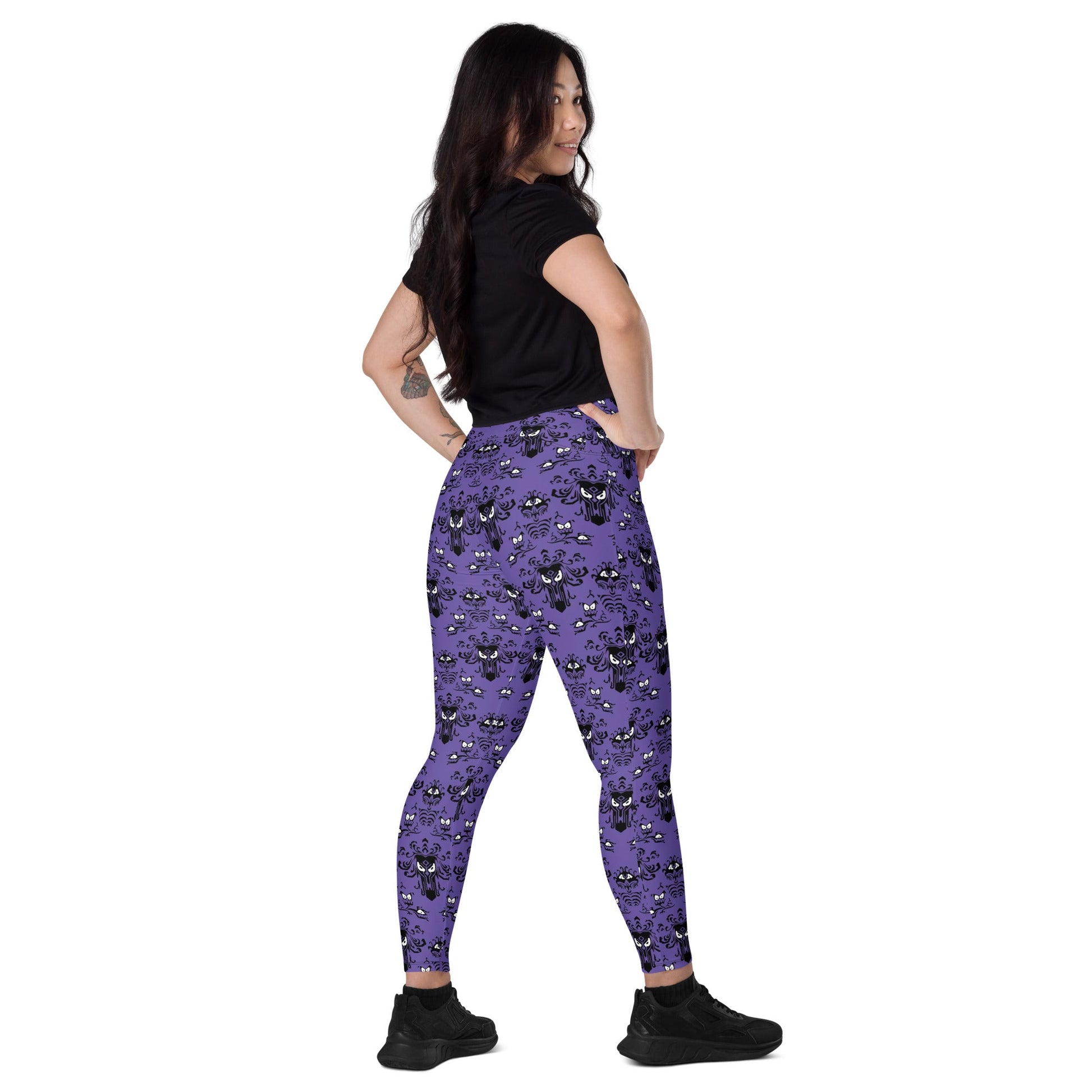 Haunted House Leggings with pockets active wearboo to youcosplay#tag4##tag5##tag6#