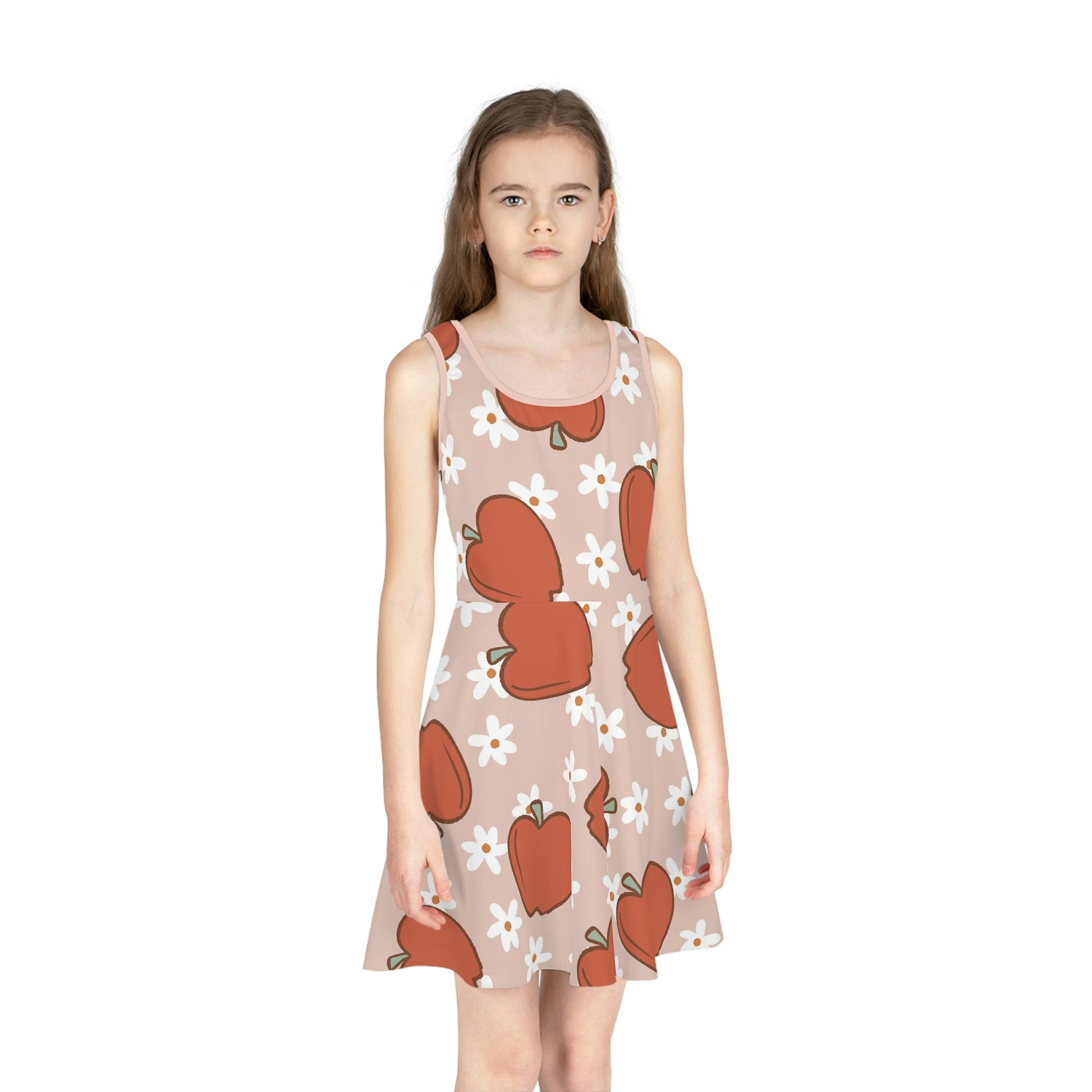 Muted Apples Girls' Sleeveless Sundress All Over PrintAOPAOP Clothing#tag4##tag5##tag6#