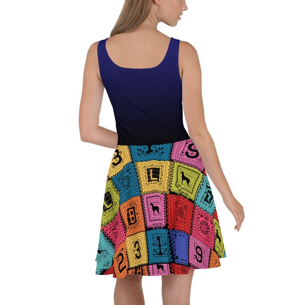Poco Loco Papel Picado Skater Dress- Running Costume, Bounding, Cosplay active shirtactive wearcalifornia adventure#tag4##tag5##tag6#