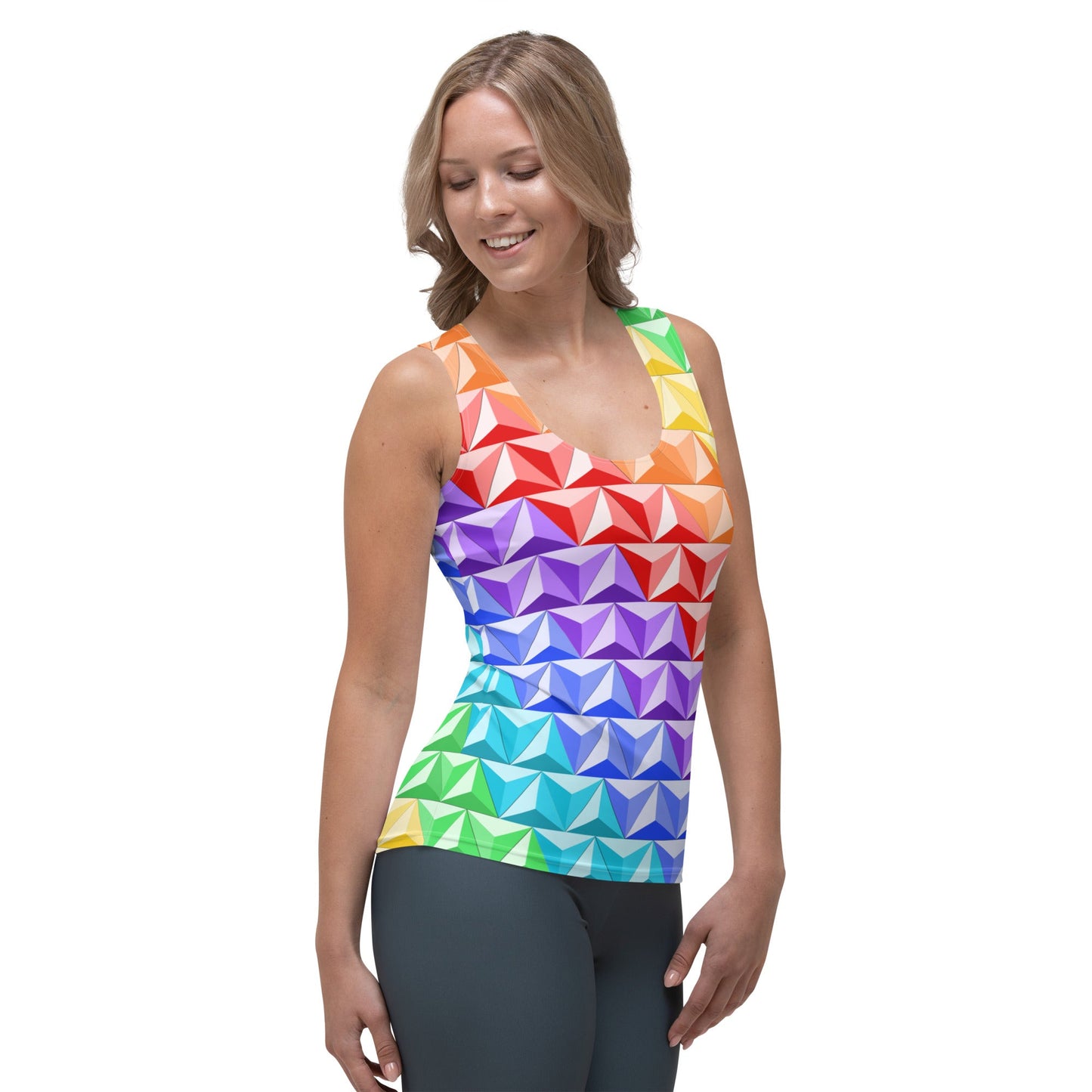 Rainbow World of Tomorrow Tank Top active wearcalifornia adventureclothing#tag4##tag5##tag6#